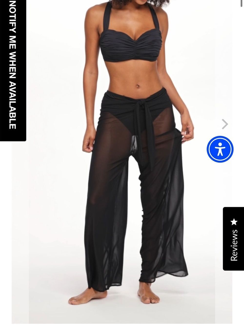 Bleu Rod Beattie Be Transparent Black Cover-Up Pants - Picture 2 of 4